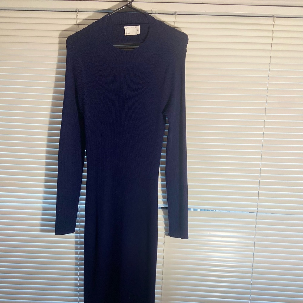 ASOS Navy Long Sleeve Dress